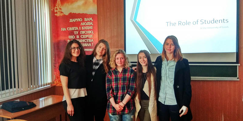 Student spends two weeks as a guest teacher at Poltava National Pedagogic University
