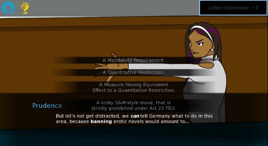 Image description: A scene from the game depicting a dialogue choice.
