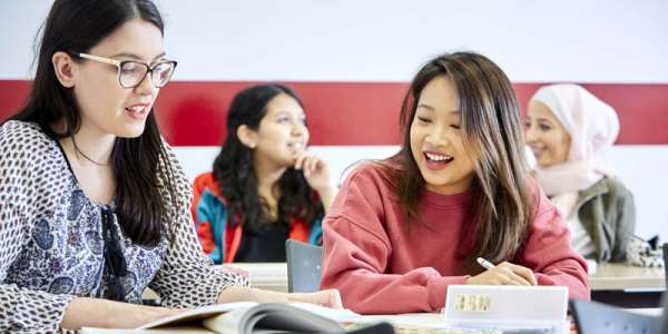 Students studying in a seminar