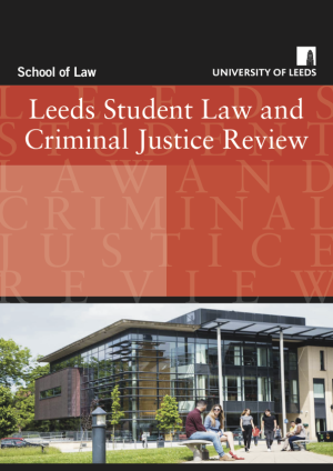Leeds Student Law and Criminal Justice Review front cover