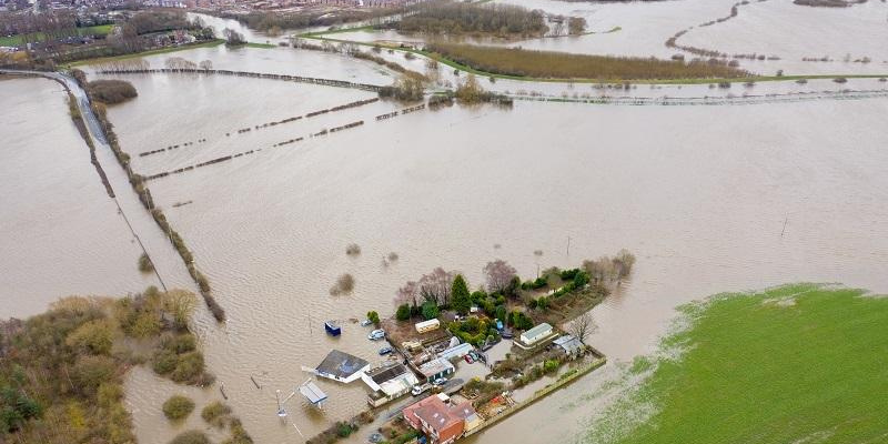 Flooding around Allerton Bywater near Castleford following a storm. Picture: Adobe stock