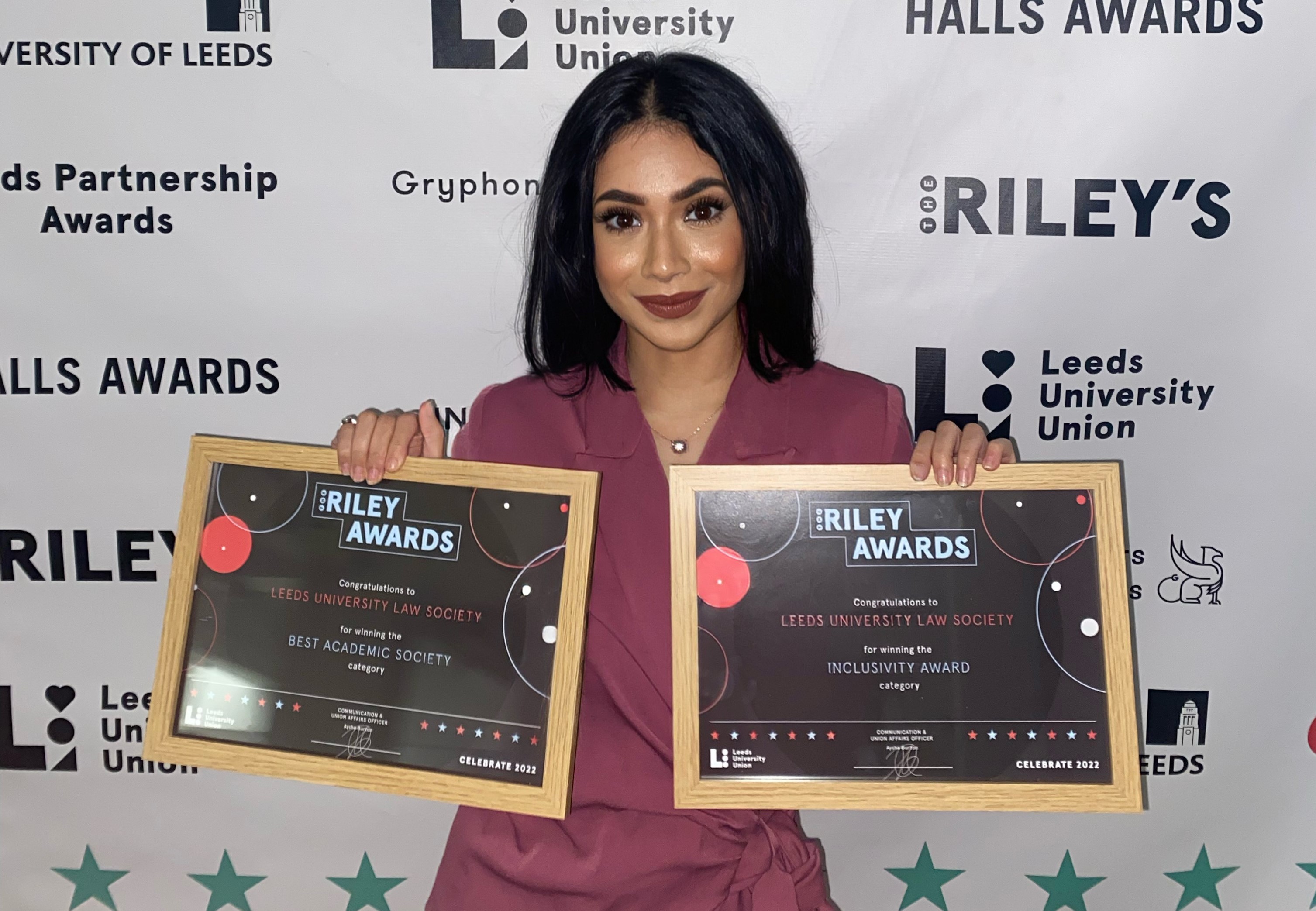 Leeds University Law Society celebrate double win at the Riley Awards