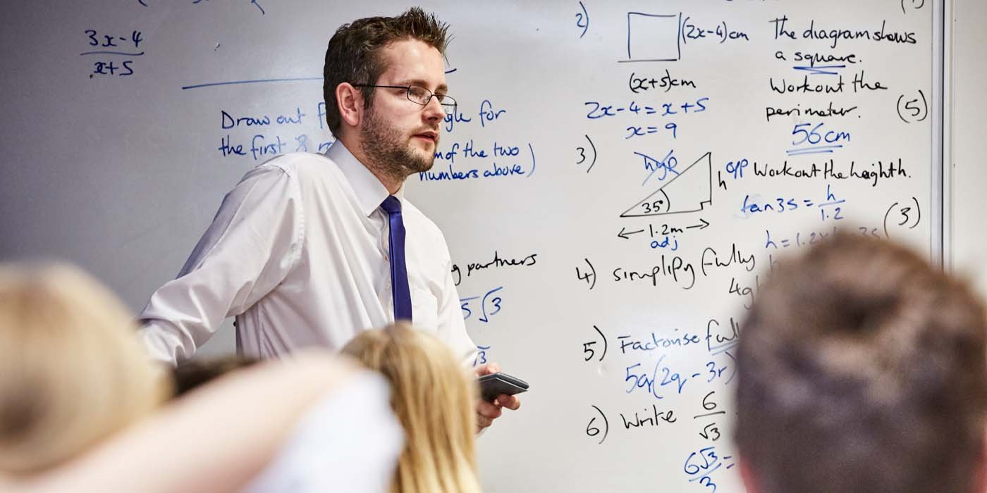 Student working in a school