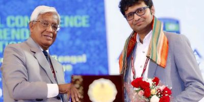 Subhajit Basu felicitated by the Vice Chancellor in India