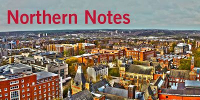 Decorative image: northern cityscape from above, with "Northern Notes" written in red across a grey sky.