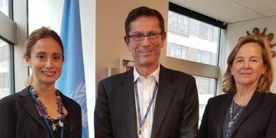 Dr Cristina Stefan with The UN Special Adviser on R2P, Dr Ivan Simonovic, in the UN Office on Genocide Prevention and the R2P.