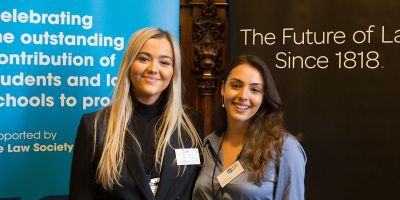 Alice Sleep and Amber Anders at he LawWorks Student Pro Bono Awards
