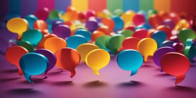 different coloured speech bubbles
