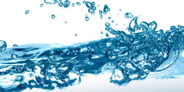 Image of blue bubbles of liquid