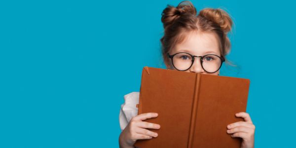 Child reading a book