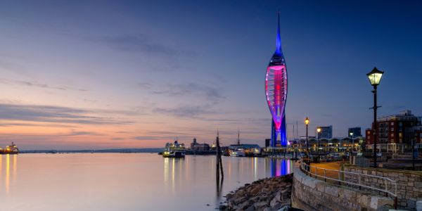 Spinnaker Tower at sunset from Old Portsmouth, UK
By Julian Gazzard