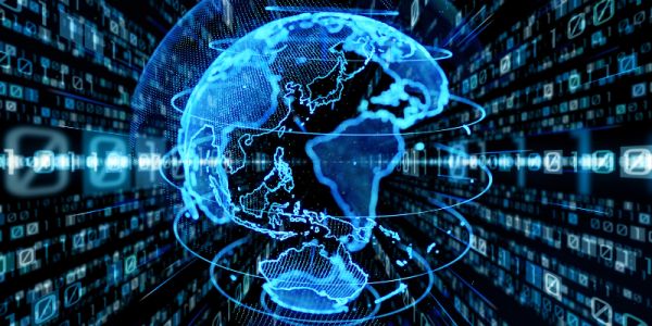 Image of a brain surrounded by data