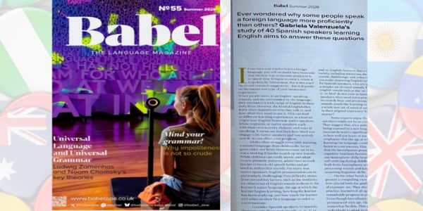 An image of Gabriela's article