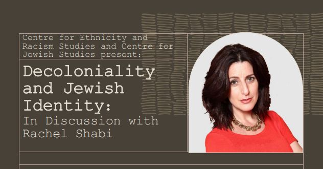 Image of Rachel Shabi on a poster with event title