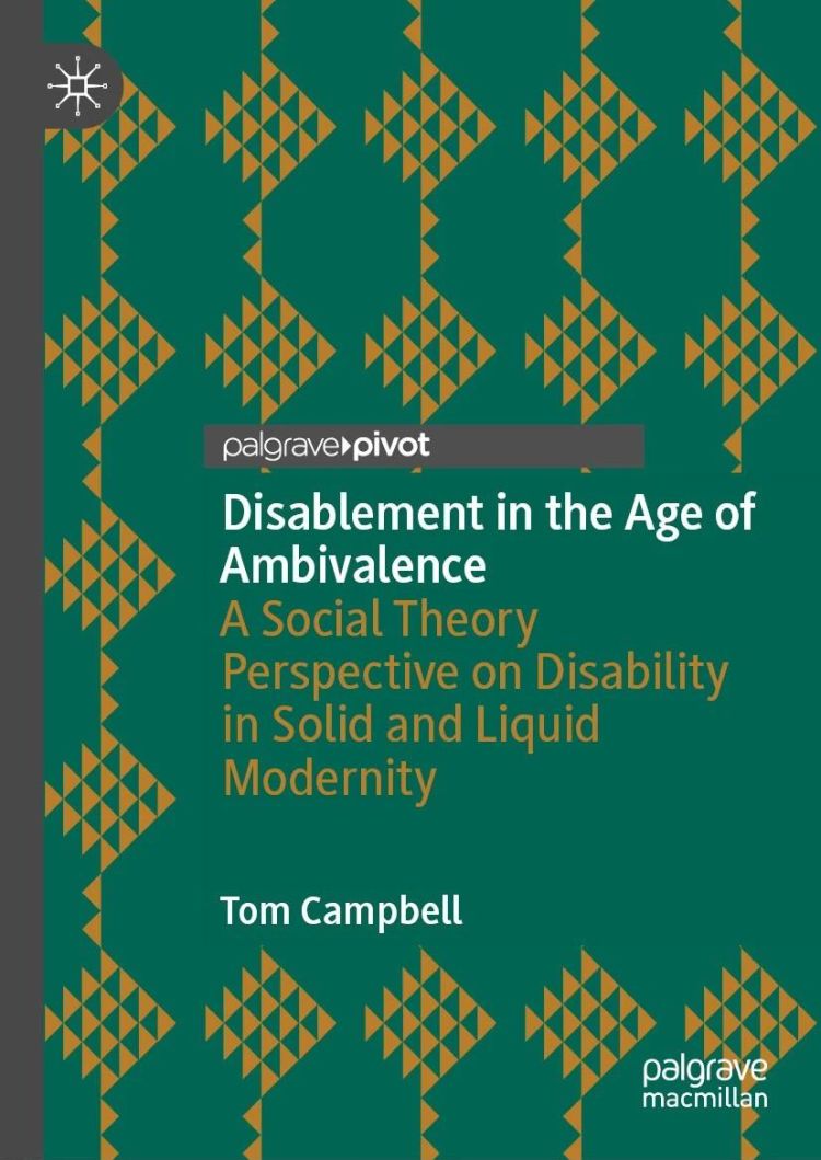 Front cover, yellow triangles, green background, title of book