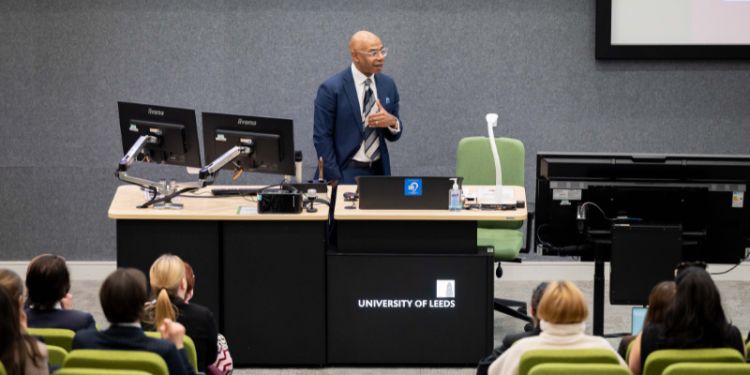 Jason Pitter KC addresses the audience