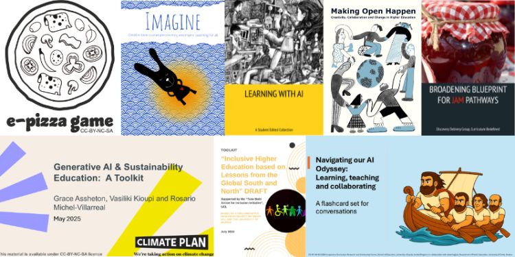 A collage of publication covers and artwork from the Imaginative Curriculum Centre