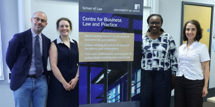 On this picture from left to right: Federico Lupo-Pasini (Durham Law School); Charlotte Eborall (3VB Chambers); Teniola Onabanjo (3VB Chambers); Sandra Booysen (National University of Singapore)