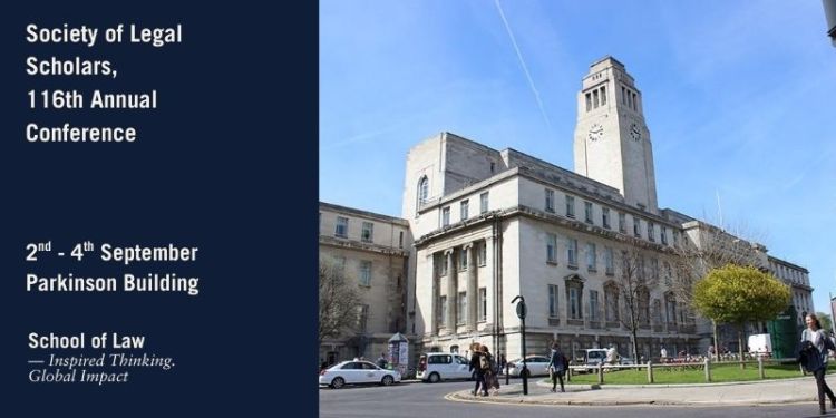 The words Society of Legal Scholars,
116th Annual Conference next to a picture of the Parkinson Building.