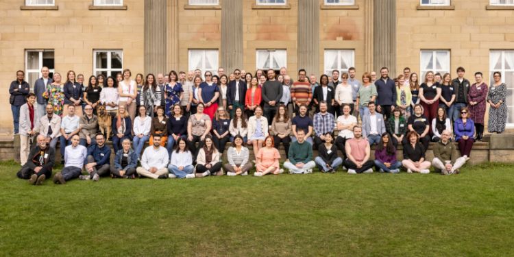 School of Law staff group picture in Roundhay Park, 2024. 