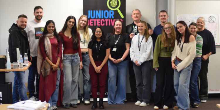 University of Leeds students and staff helping out at the Junior Detectives programme
