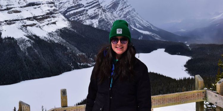 Alumni Georgina White pictured in Canada on her study abroad year