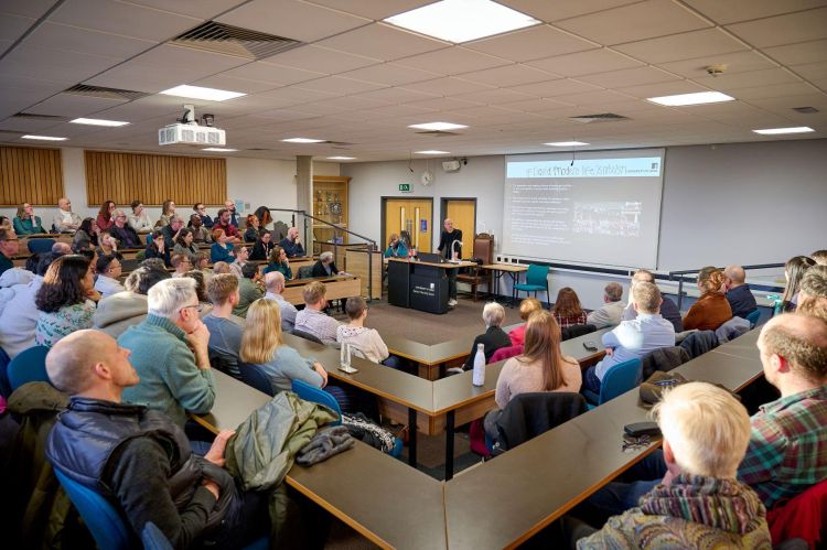 Professor Davis delivering his lecture.