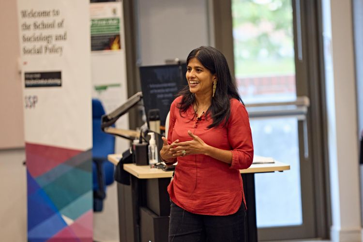 Manisha giving presentation