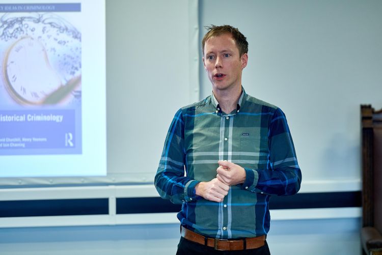 Professor Yeomans delivering his lecture.