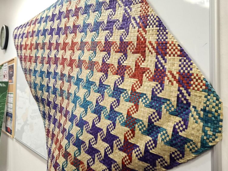 handwoven sheet of leaves