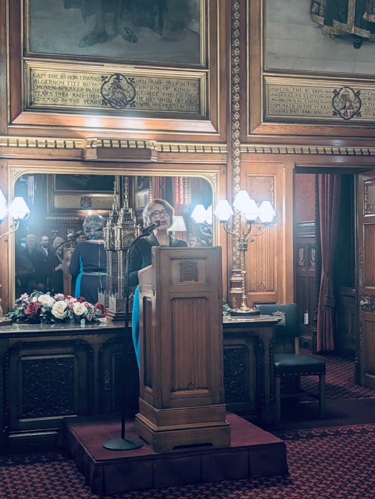 Professor Leston-Bandeira delivering keynote