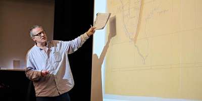 Rob Lemkin Lecturing at the symposium