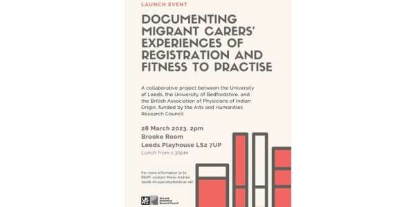 Invitation to launch of ‘Documenting Migrant Carers’ Experiences of Registration and Fitness to Practice’ project